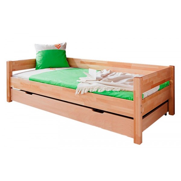 

Кровать односпальная B020 90x200 с ящиком дерево бук Mobler (без матраса)