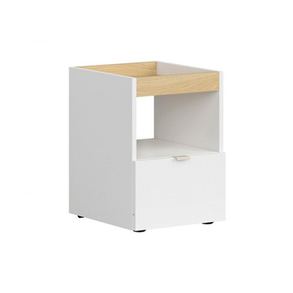 

Тумба мобильная KNT1S в кабинет, в офис из ДСП Denton BRW (Black Red White) Польша