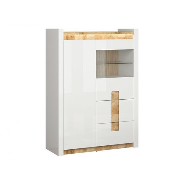 

Витрина в гостиную REG1W1D2S из ДСП + МДФ Alameda BRW (Black Red White) Польша
