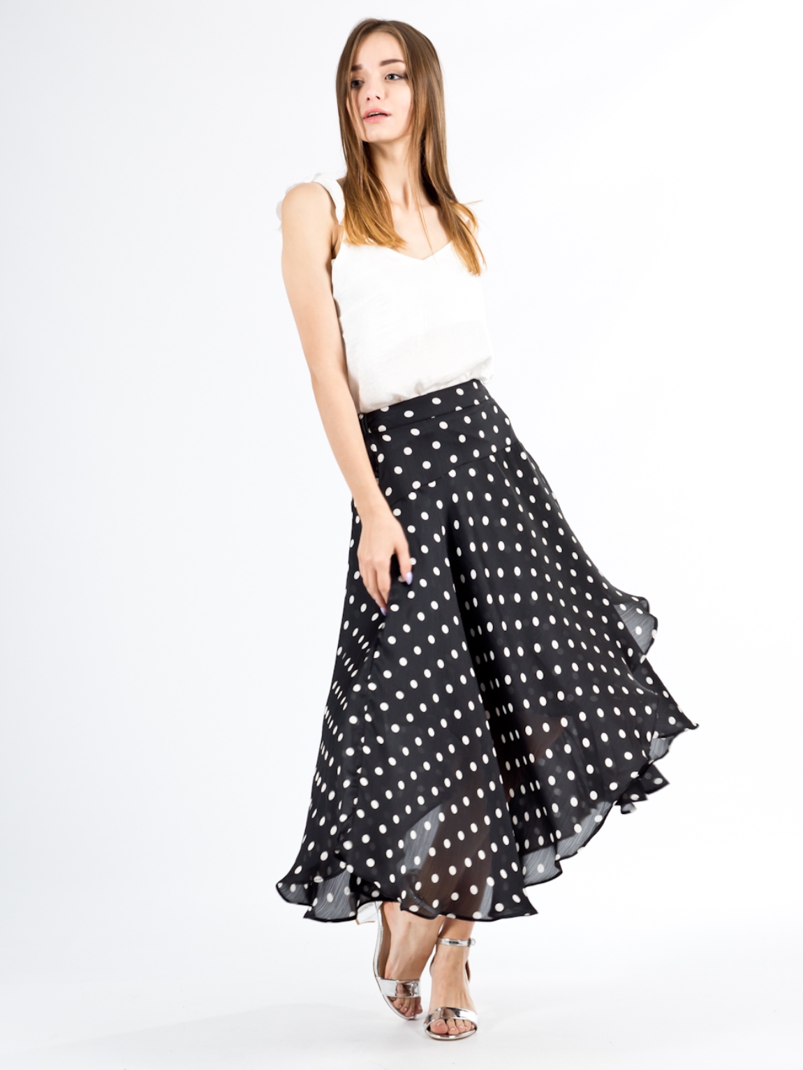 

Юбка в горох BEBE PLUS 22337  Черный, Юбка в горох BEBE PLUS 22337 M Черный