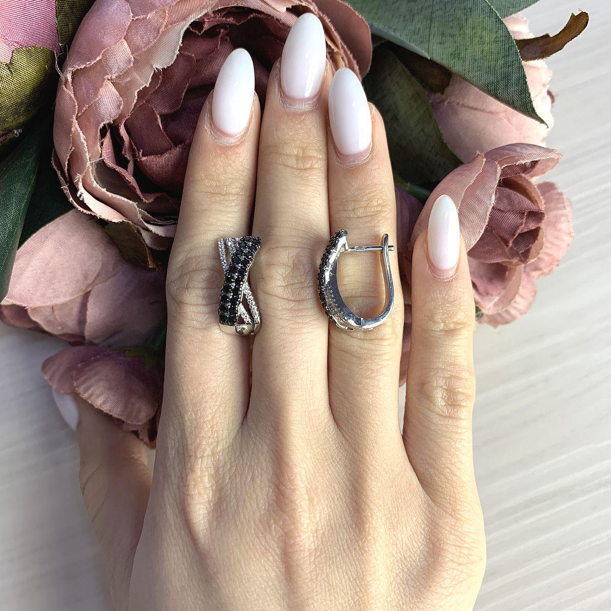 

Серебряные серьги SilverAlex с фианитами