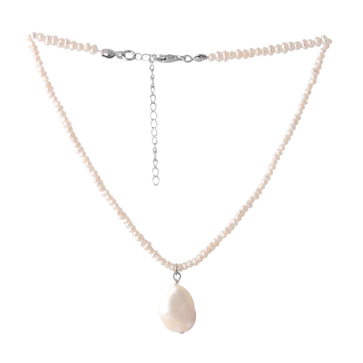

Серебряное колье SilverAlex с натуральным жемчугом барочным, жемчугом 350400 размер