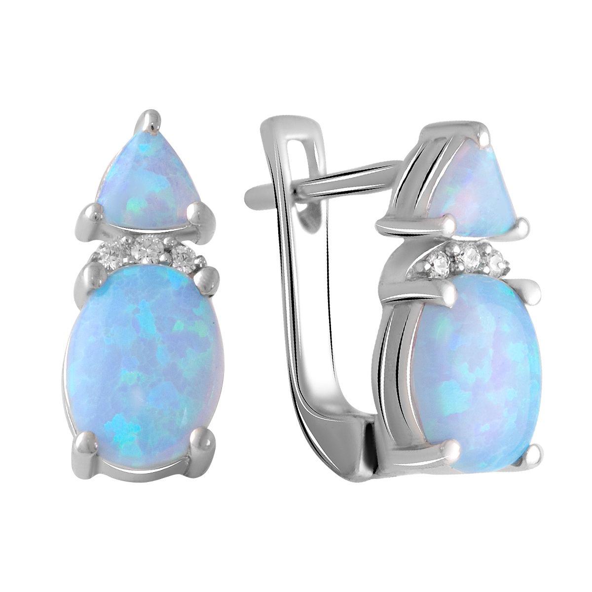 

Серебряные серьги SilverAlex с опалом