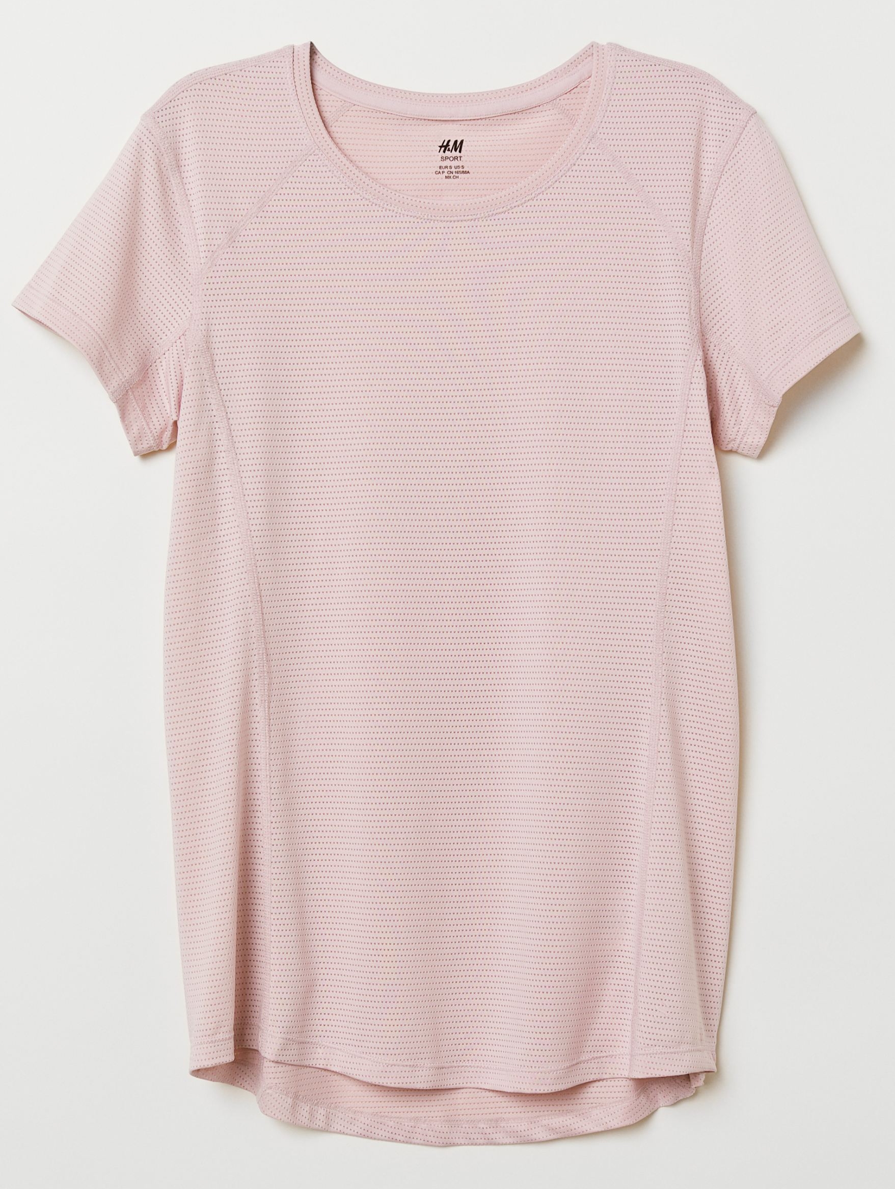 

Футболка H&M Sport 0625321-8 S Светло-розовая