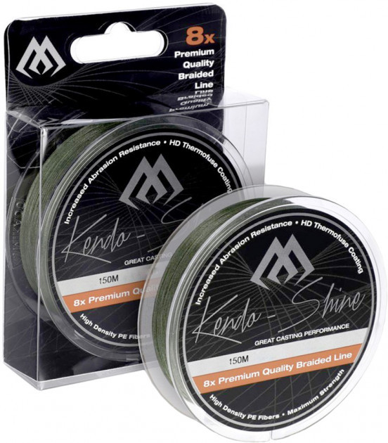

Шнур рыболовный Mikado Kendo Shine Braid 150 м 0.10 мм 8.23 кг Green