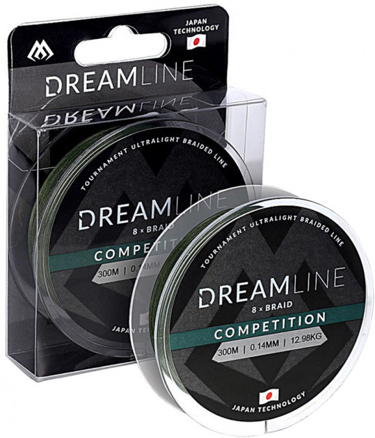

Шнур рыболовный Mikado Dream Line Competition 300 м 0.16 мм 15.54 кг Green