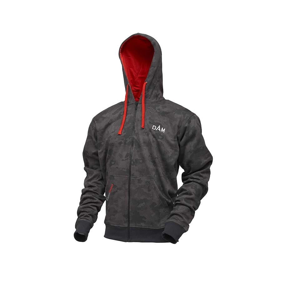 

Толстовка для рыбалки DAM Camovision Zip Hoodie L Black/Red