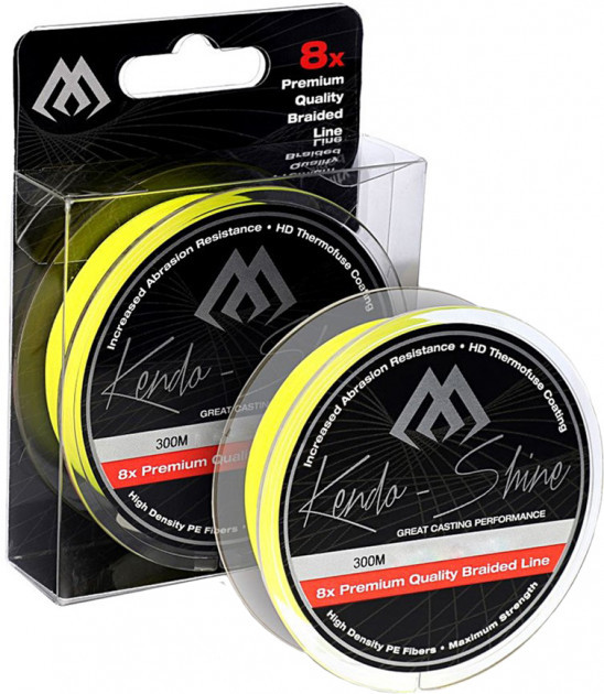 

Шнур рыболовный Mikado Kendo Shine Braid 300 м 0.18 мм 17.81 кг Fluo Yellow