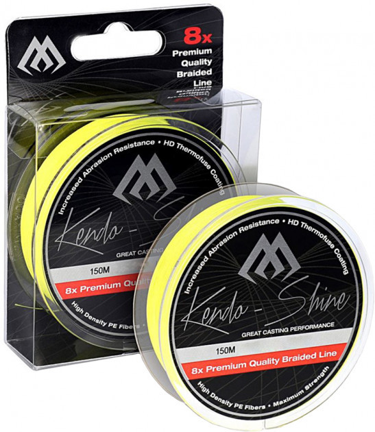 

Шнур рыболовный Mikado Kendo Shine Braid 150 м 0.23 мм 21.75 кг fluo Yellow