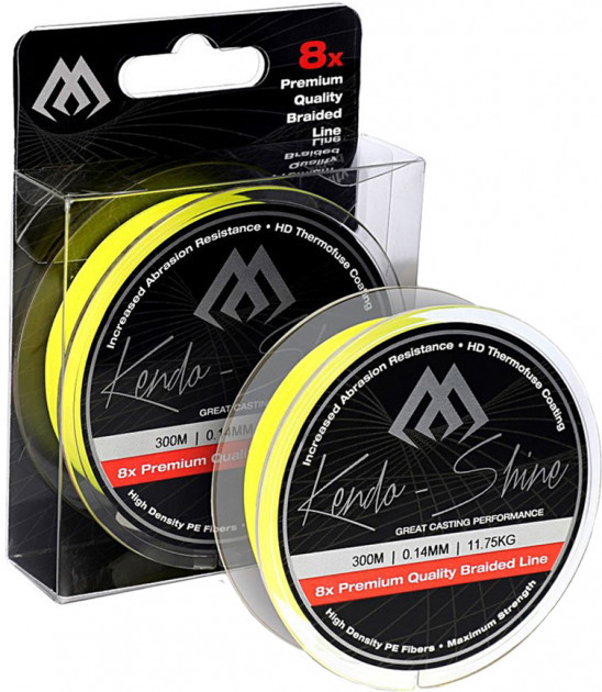 

Шнур рыболовный Mikado Kendo Shine Braid 300 м 0.14 мм 11.75 кг Fluo Yellow