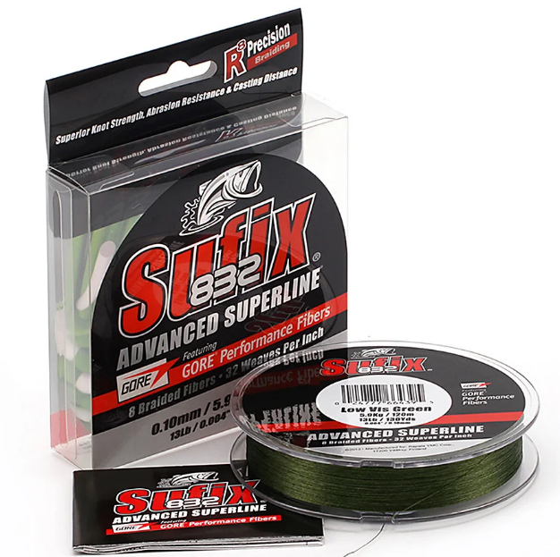 

Шнур рыболовный Sufix 832 120 м 0.10 мм 5.9 кг Low-Vis-Green