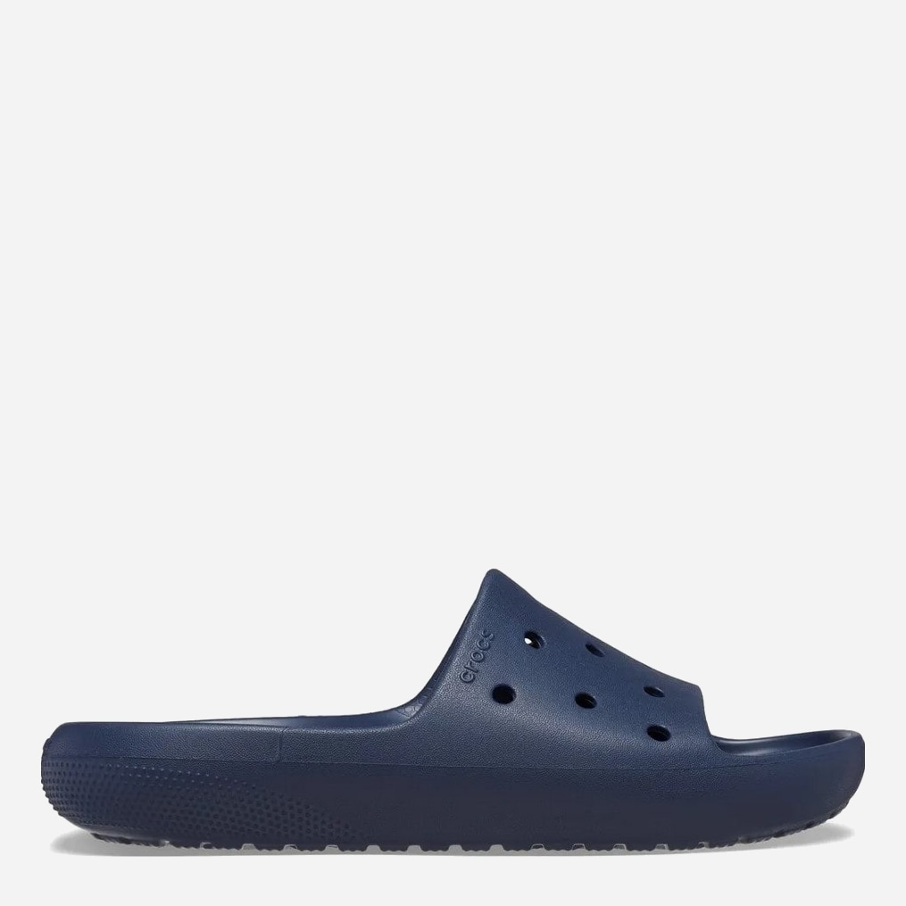 Акція на Чоловічі шльопанці для пляжу Crocs Classic Slide v2 209401-410 42-43 (M9/W11) 27 см Темно-сині від Rozetka