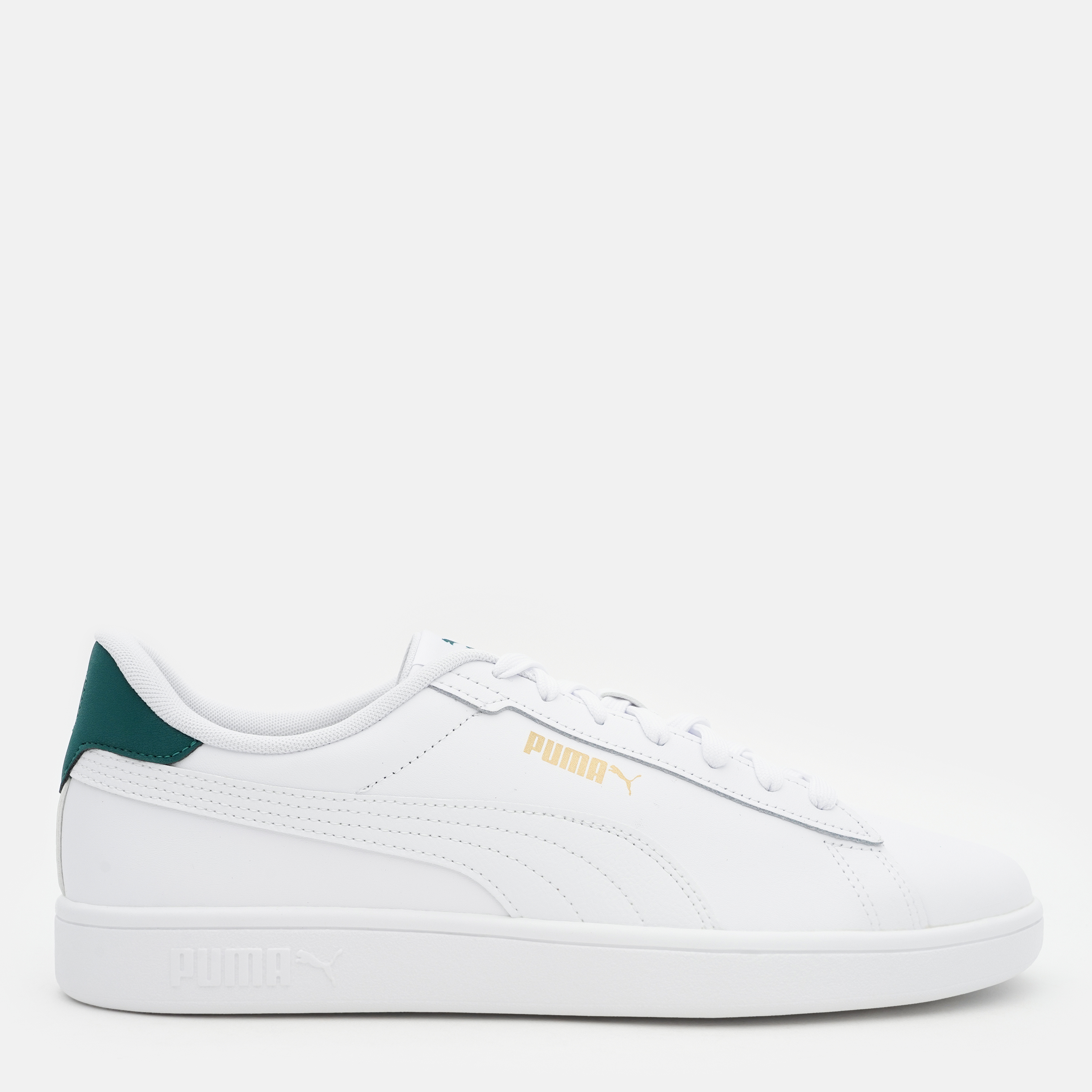 Акція на Чоловічі кеди низькі Puma Smash 3.0 L 39098714 42 (8UK) 27 см Puma White-Malachite-Puma Gold від Rozetka