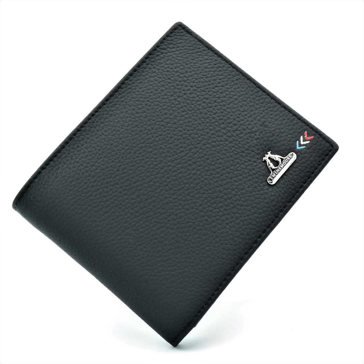 

Мужской кожаный кошелек Twinsmouse 10х11,5х2 см Черный 000146582