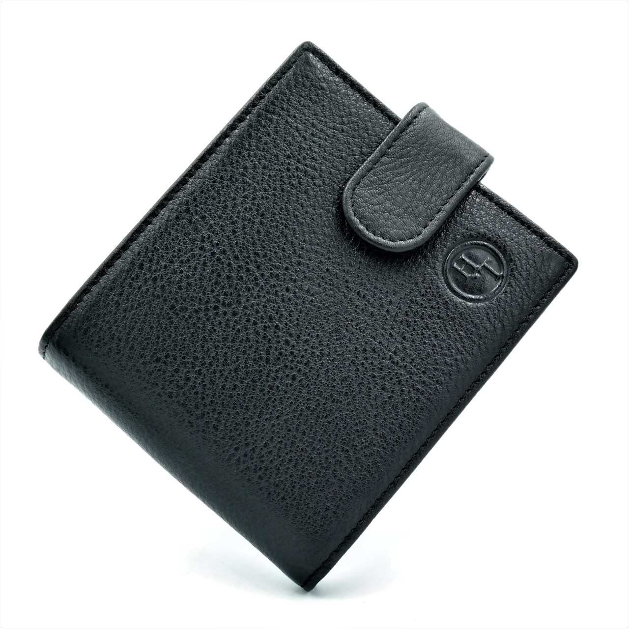 

Мужской кожаный кошелек H.T.Leather 11х9,5х3 см Черный 000146420