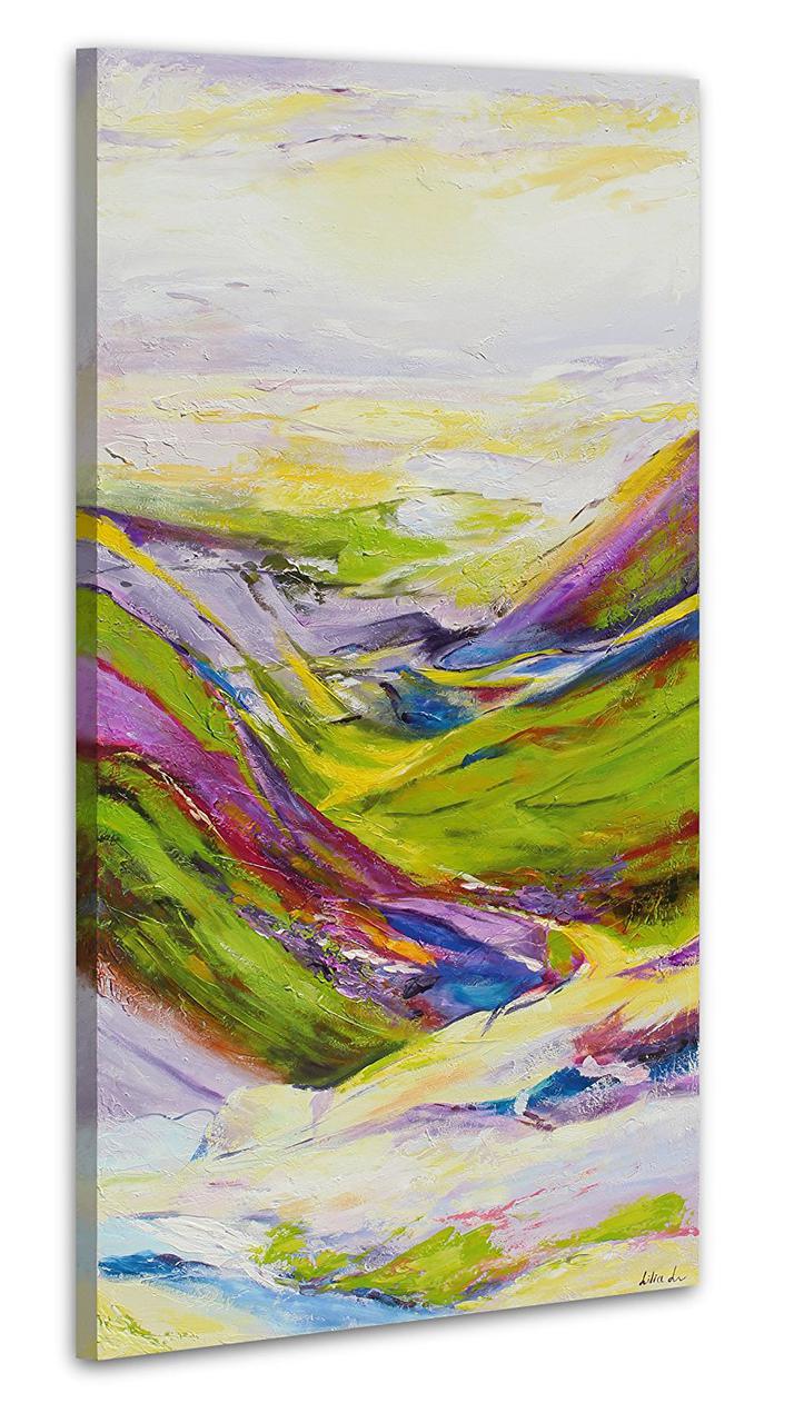 

100% Рисованая картина акриловыми красками на холсте YS-Art 50х115см