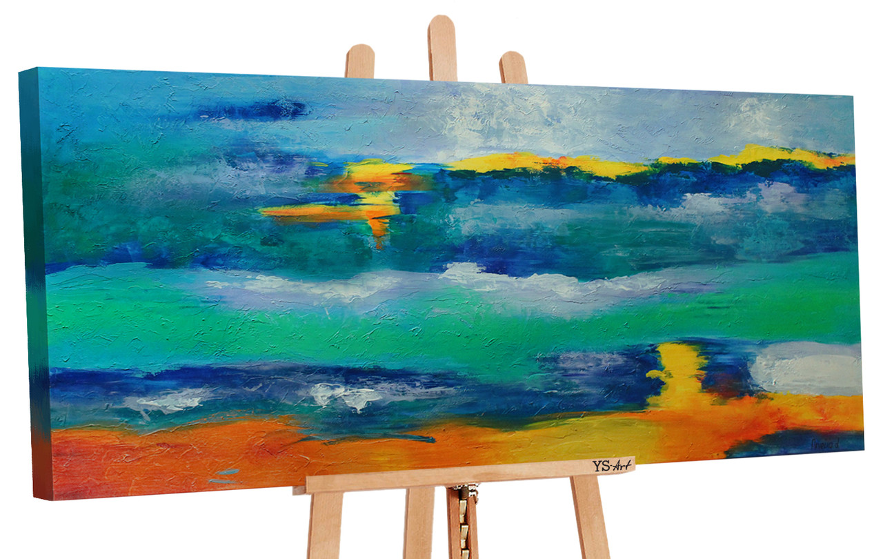 

100% Рисованая картина акриловыми красками на холсте YS-Art 115х50см