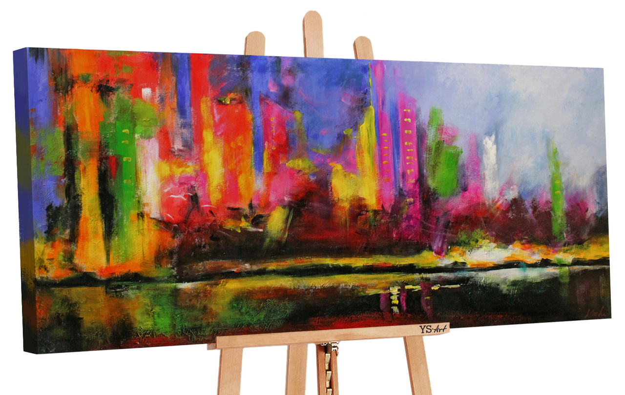 

100% Рисованая картина акриловыми красками на холсте YS-Art 115х50см