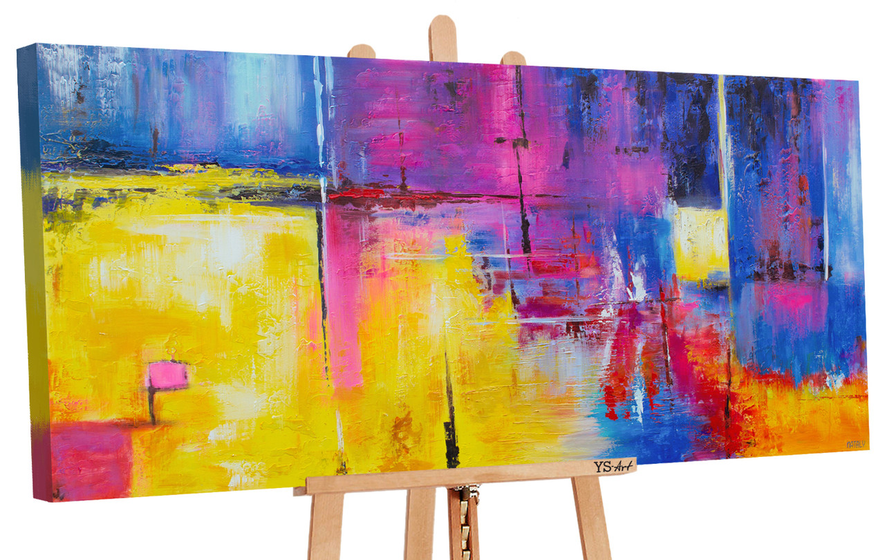 

100% Рисованая картина акриловыми красками на холсте YS-Art 120х60см
