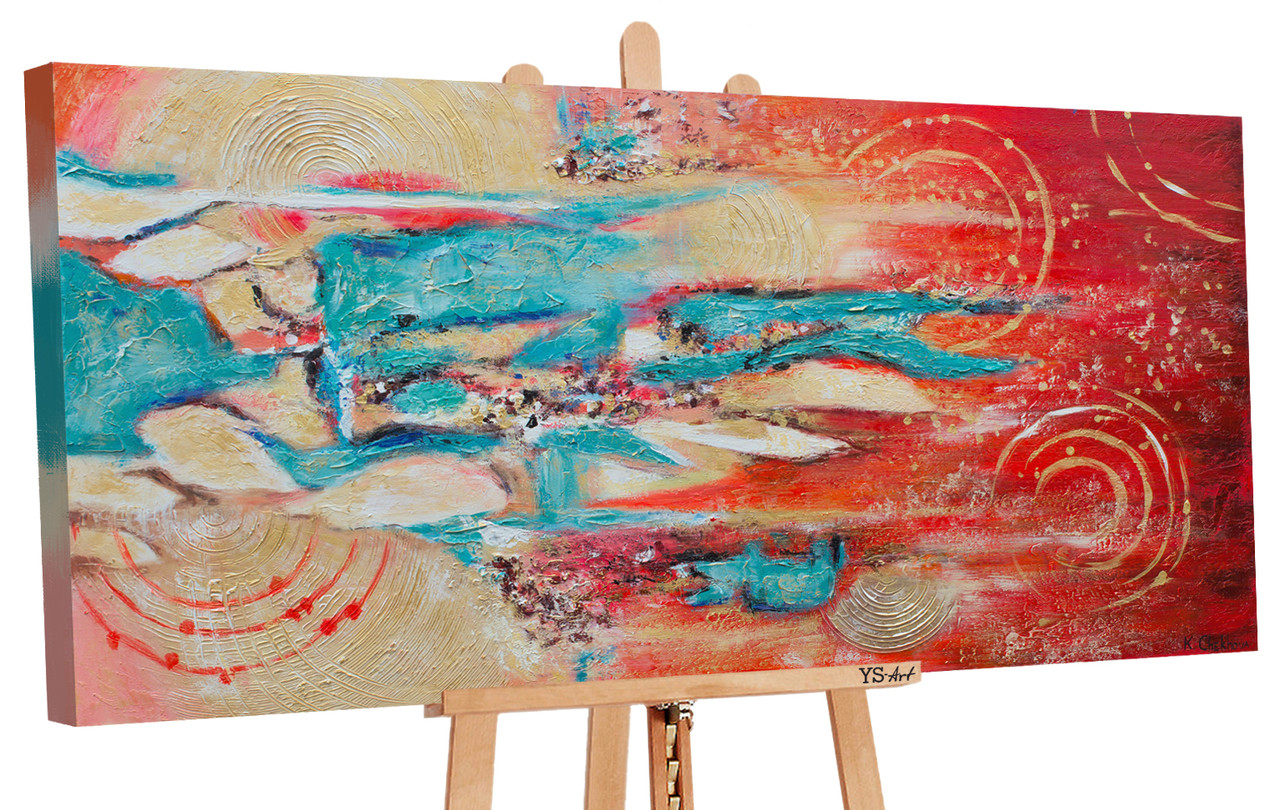 

100% Рисованая картина акриловыми красками на холсте YS-Art 120х60см