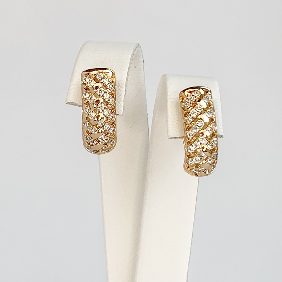 

Серьги Xuping из медицинского золота, белые фианиты, позолота 18K, 24969