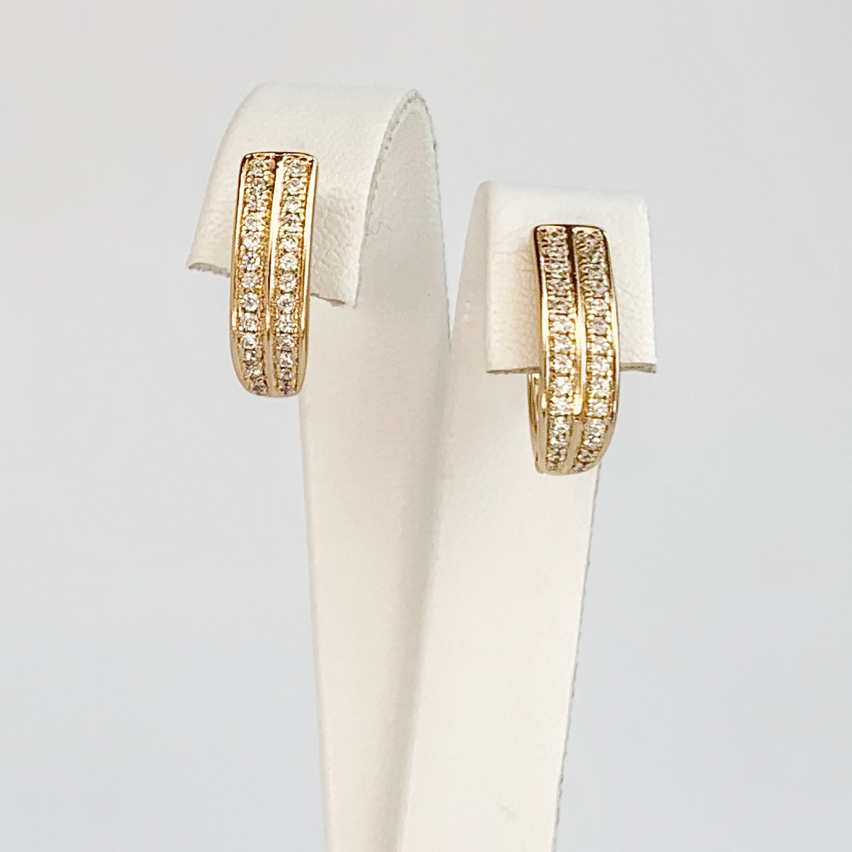 

Серьги Xuping из медицинского золота, белые фианиты, позолота 18K, 24973