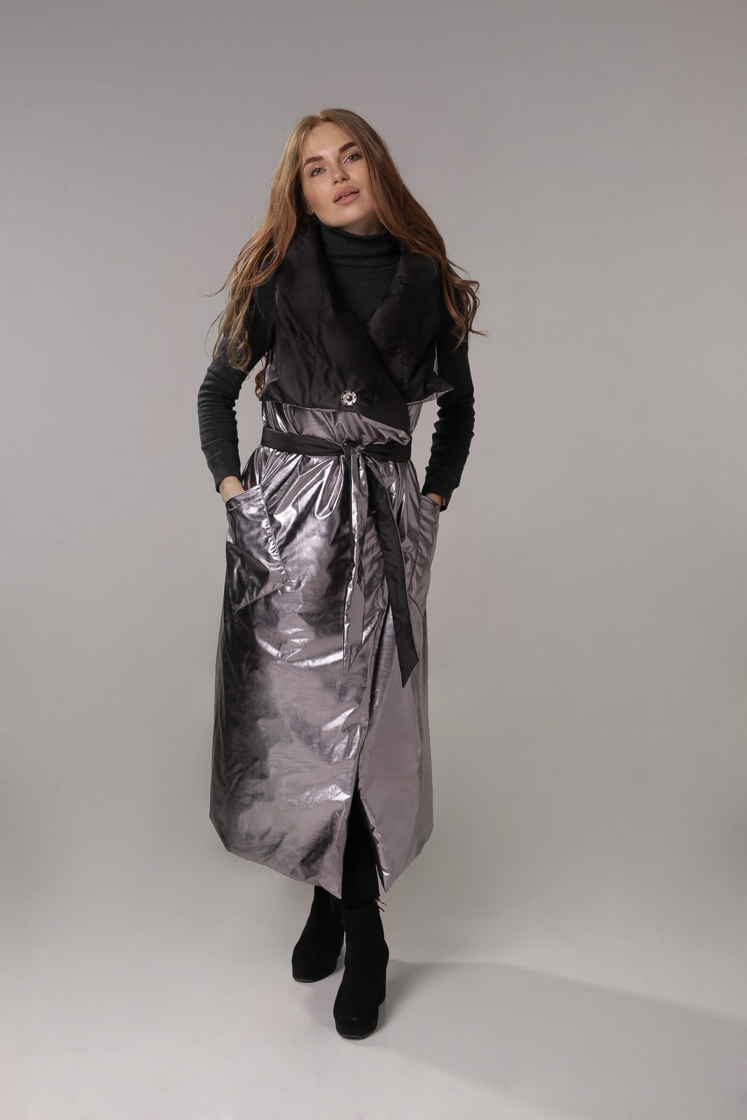 

Жилет Alberto Bini  Черный с серебряным (3002-17, Жилет Alberto Bini 36 Черный с серебряным (3002-17)