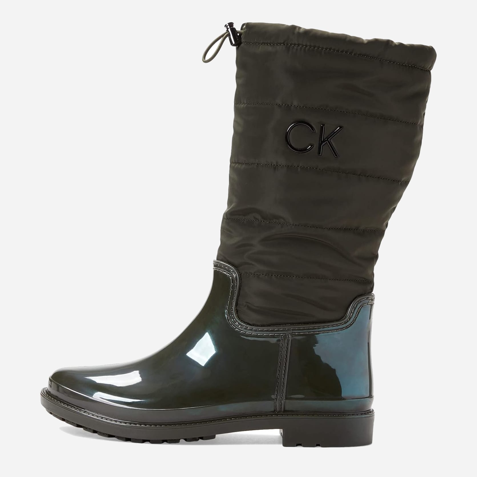 Акція на Жіночі чоботи Calvin Klein 469190614 40.5 (10M) 26.5 см Зелені від Rozetka