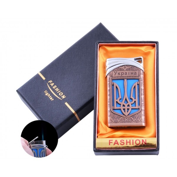 

Зажигалка в подарочной коробке "Украина" (Острое пламя) №UA-20 Bronze