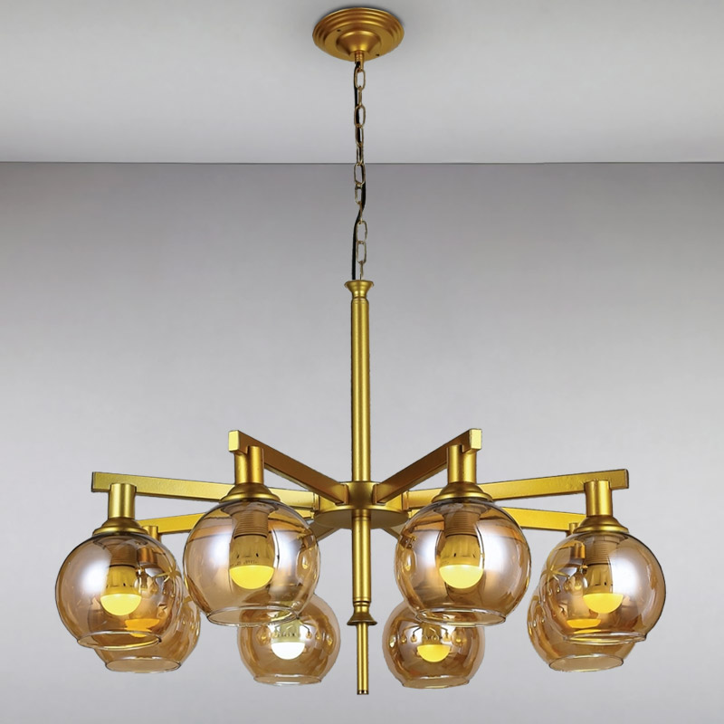 

Люстра подвесная молекула Light House LS-15370-8 GD золото