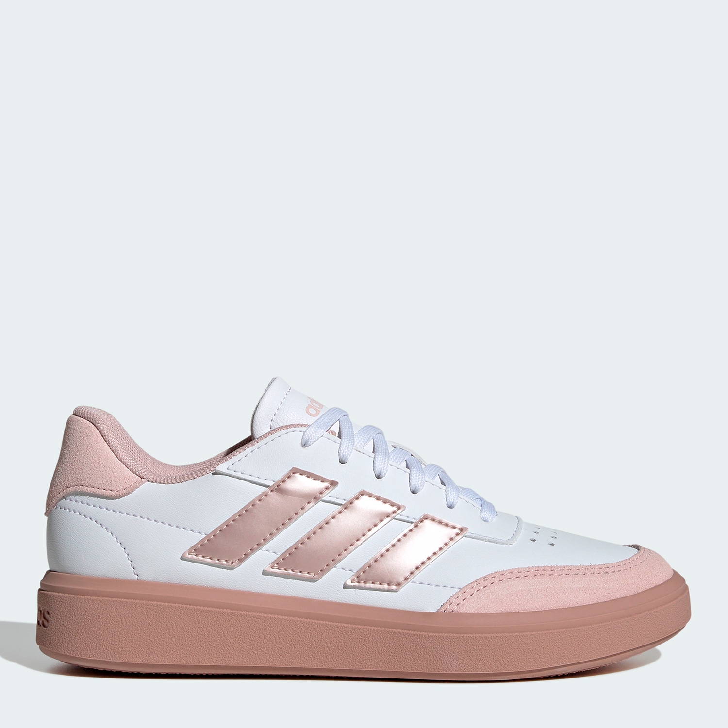 Акція на Підліткові кеди для дівчинки Adidas Courtblock J ID6498 35.5 Білі від Rozetka