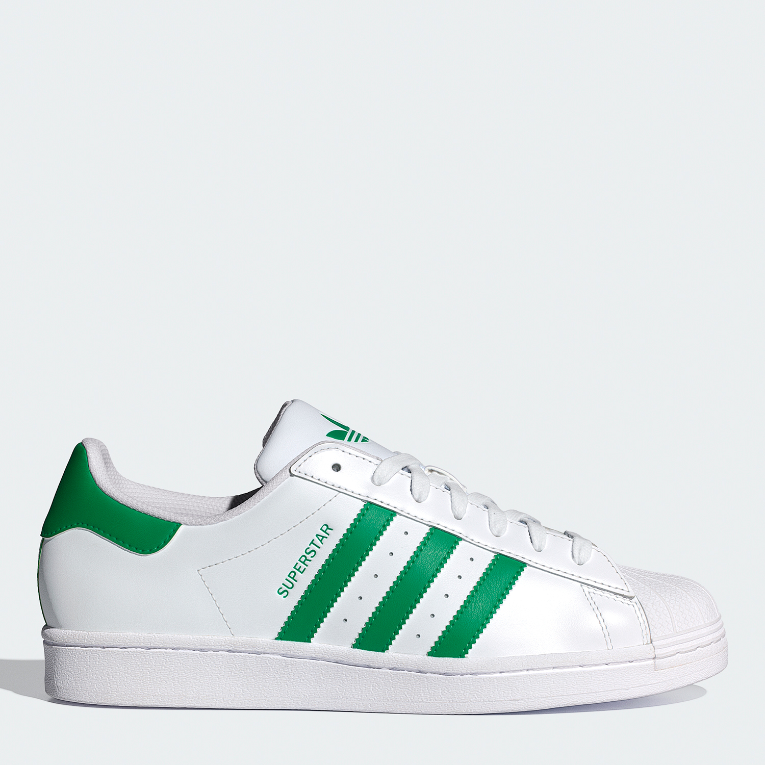 Акція на Чоловічі кеди низькі Adidas Superstar IE9047 41.5 (7.5UK) 26 см Superstar Ftwwht/Green/Ftwwht від Rozetka