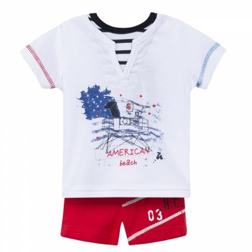 

Комплект 3Pommes komplekt-futbolka-i-shorty-3f37081baby 74 см белый
