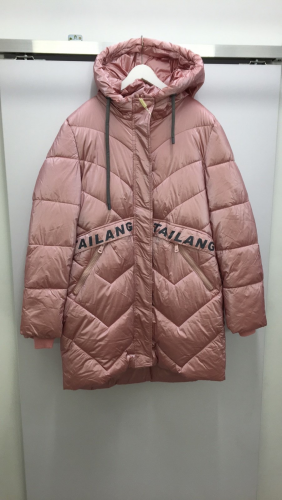 

Зимнее розовое пальто TAILANG HL-666pink 158 см розовый