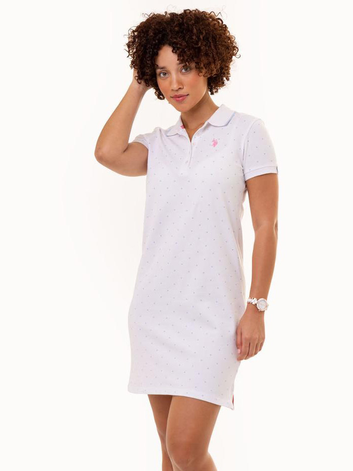 Акція на Сукня-футболка коротка літня жіноча U.S. Polo Assn 25321678-ZH00A S Біла від Rozetka