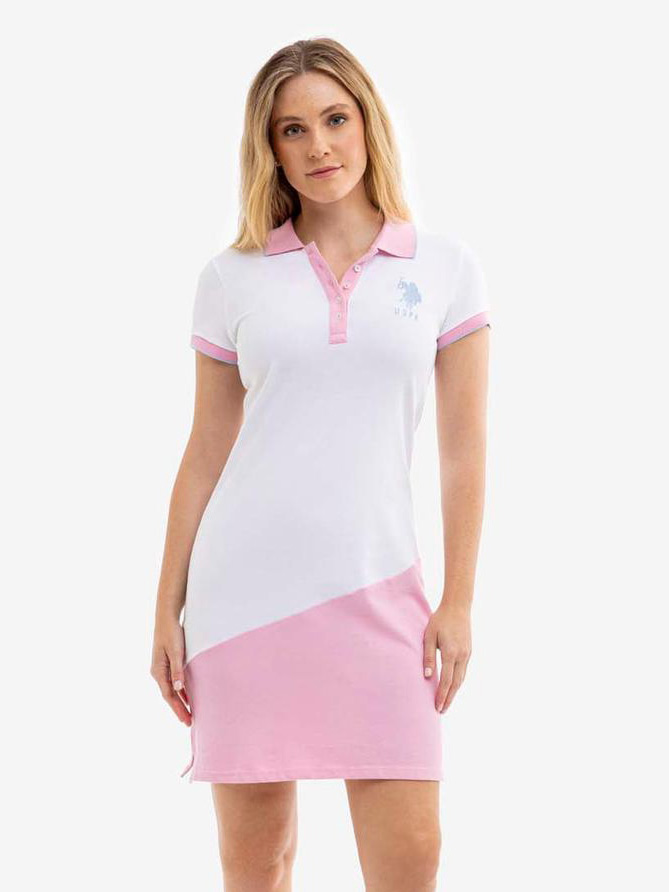 Акція на Сукня-футболка коротка літня жіноча U.S. Polo Assn 12568790-ZH00A XS Біла від Rozetka