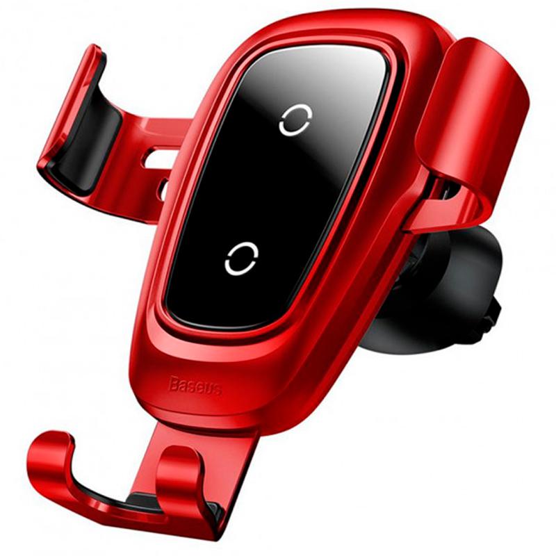 

Автомобильный держатель Baseus Metal Gravity Car Mount WXYL-B09 с функцией беспроводной зарядки Red