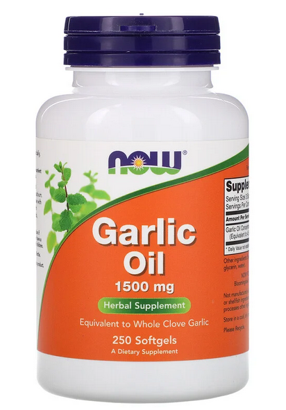 

Добавки для сердца и сосудов NOW Foods Garlic Oil 1500 мг - 250 софт гель