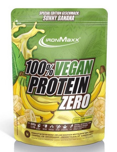 

Протеин IronMaxx 100 % Vegan Protein Zero - 500 г (пакет) - Банан