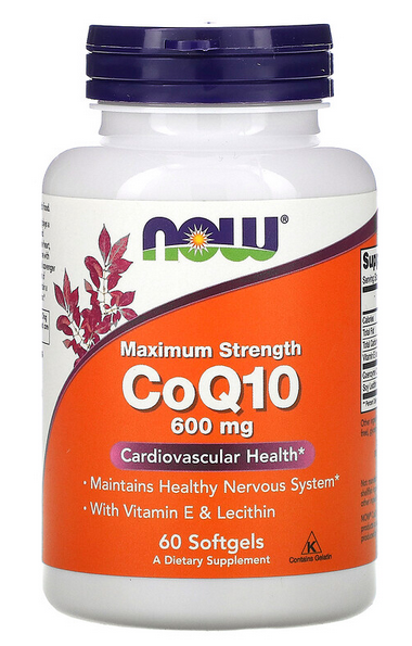

Коэнзимы Q10 NOW Foods CoQ10 600 мг - 60 софт гель