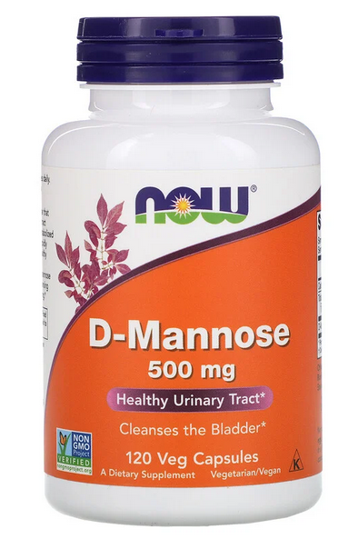

Добавки для активного долголетия NOW Foods D-Mannose 500 мг - 120 веган капс