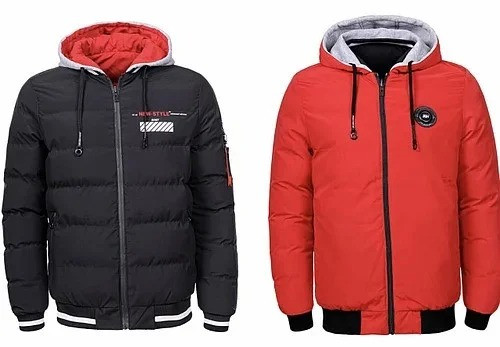 

Мужская двухсторонняя зимняя куртка Glo-story 2XL черный