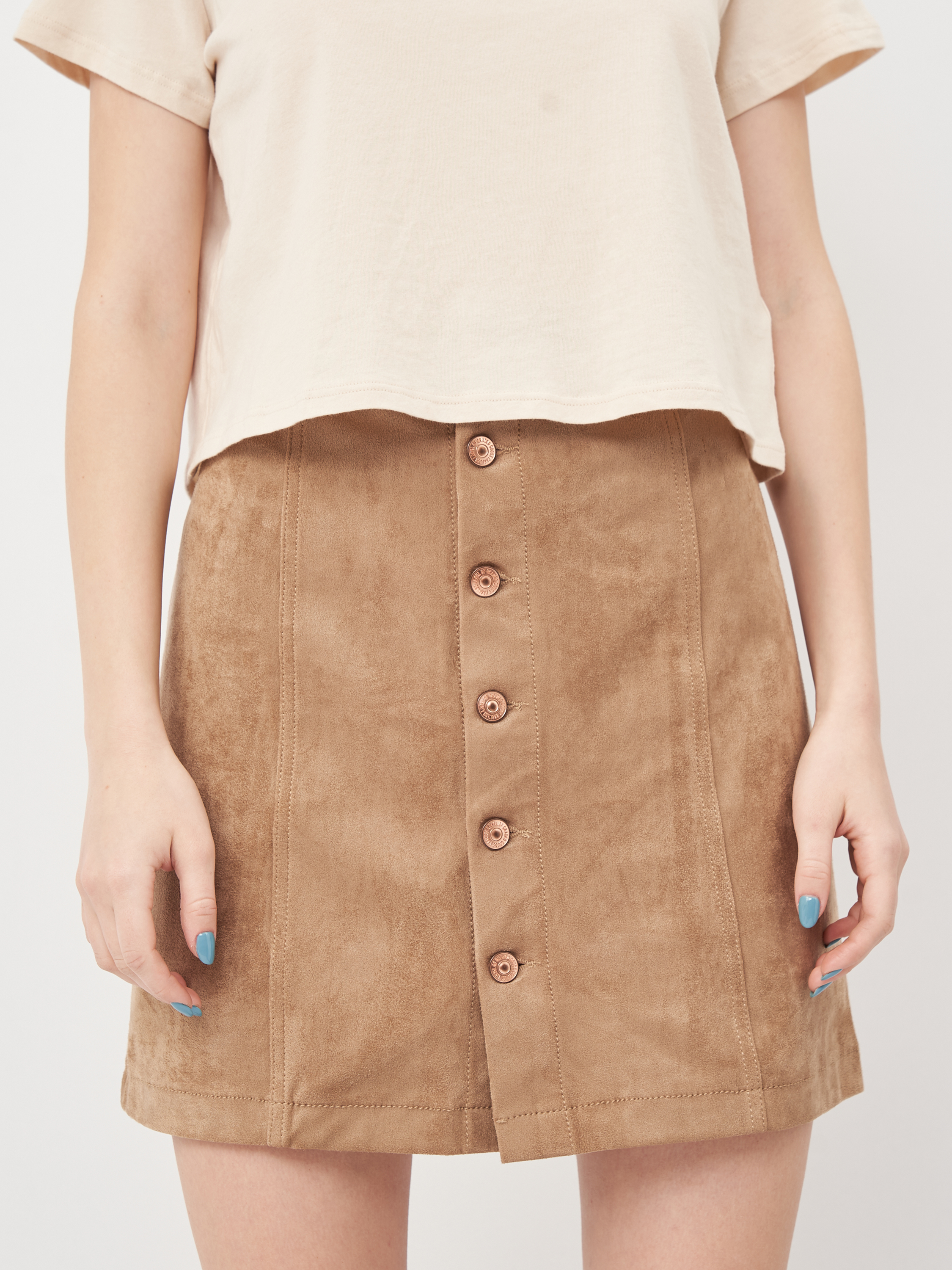 

Юбка из искусственной кожи H&M KK3429552 40 Бежевая