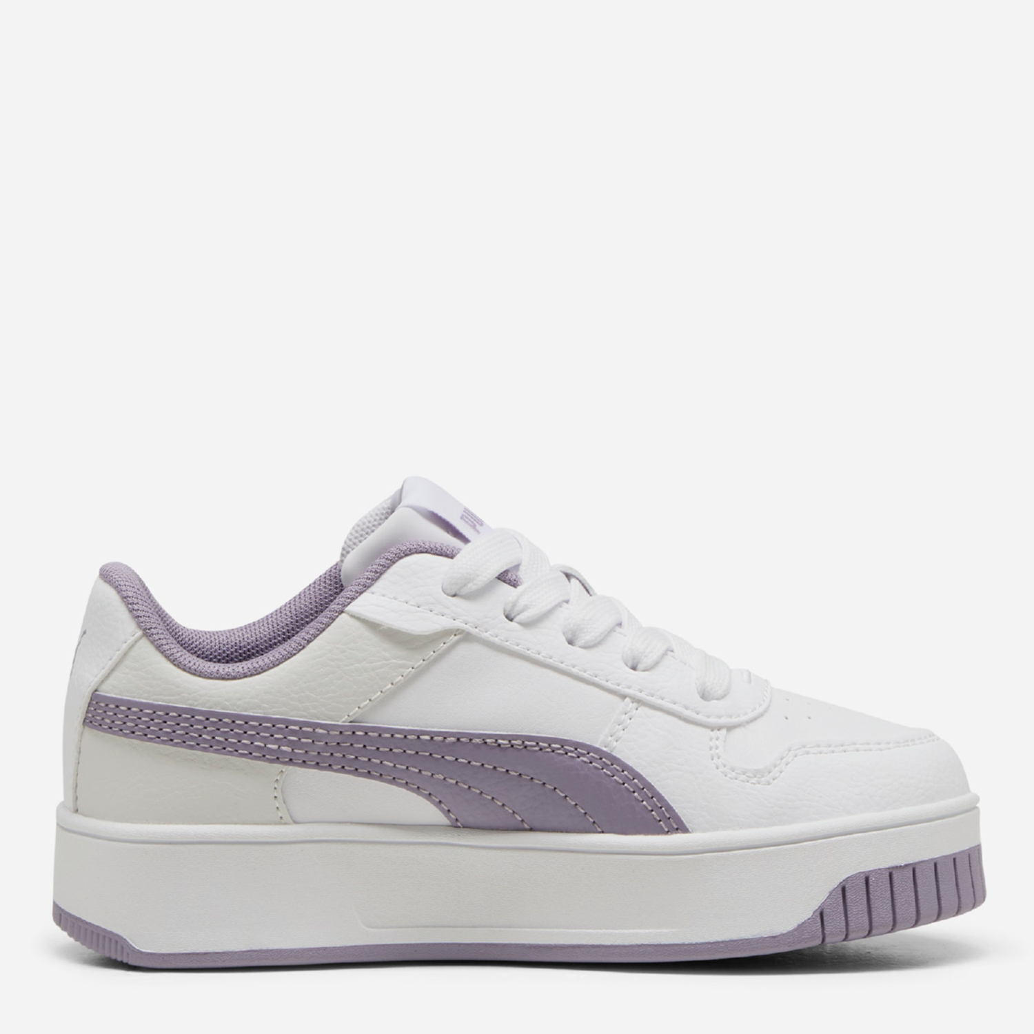 Акція на Дитячі кеди для дівчинки Puma 39384712 33 Puma White-Pale Plum-Puma Silver від Rozetka