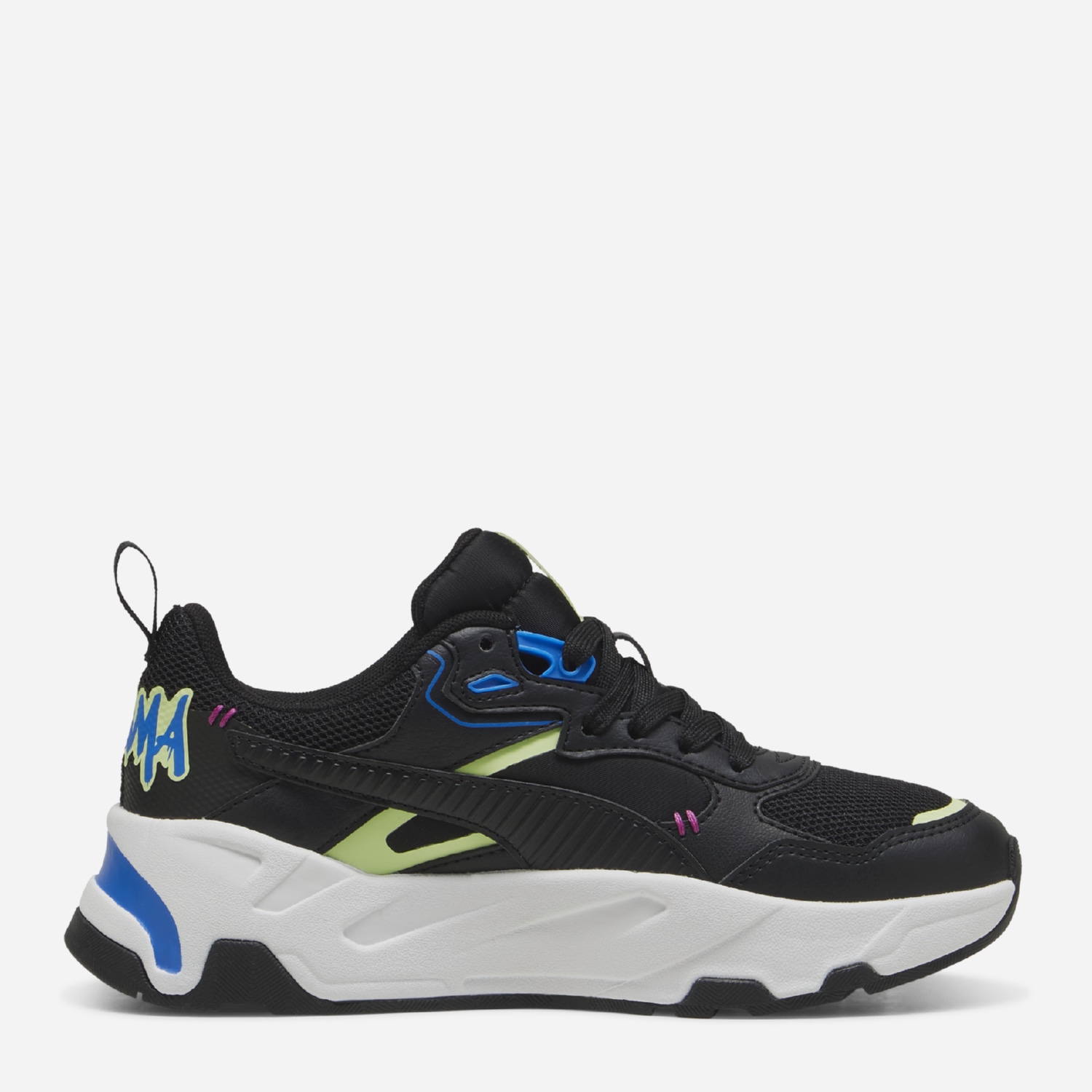 Акція на Підліткові кросівки для хлопчика Puma 39799902 36 Puma Black-Puma Black-Cool Cucumber-Hyperlink Blue від Rozetka