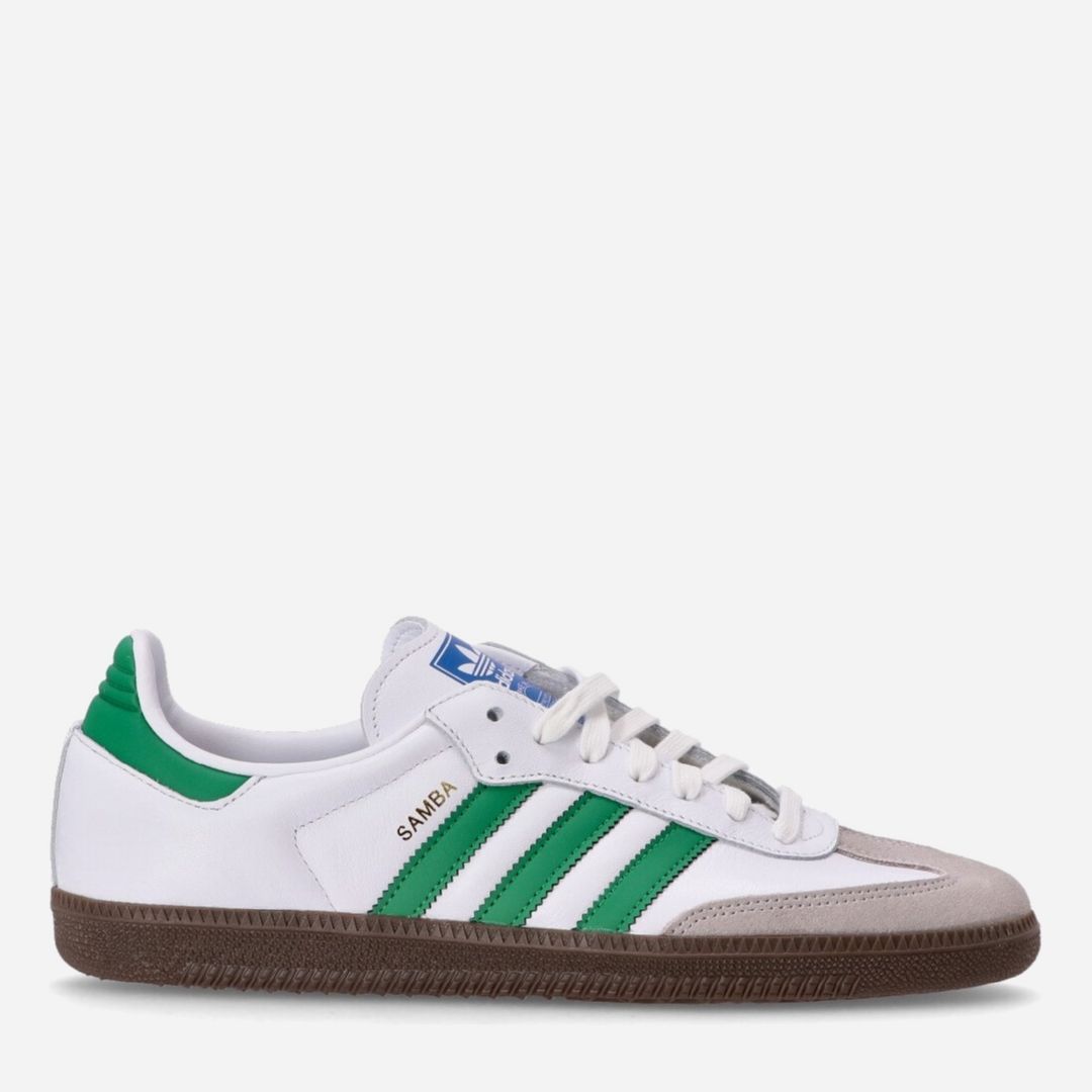 Акція на Чоловічі кеди низькі Adidas Samba Og IG1024 42 (8UK) 26.5 см Ftwwht/Green/Supcol від Rozetka