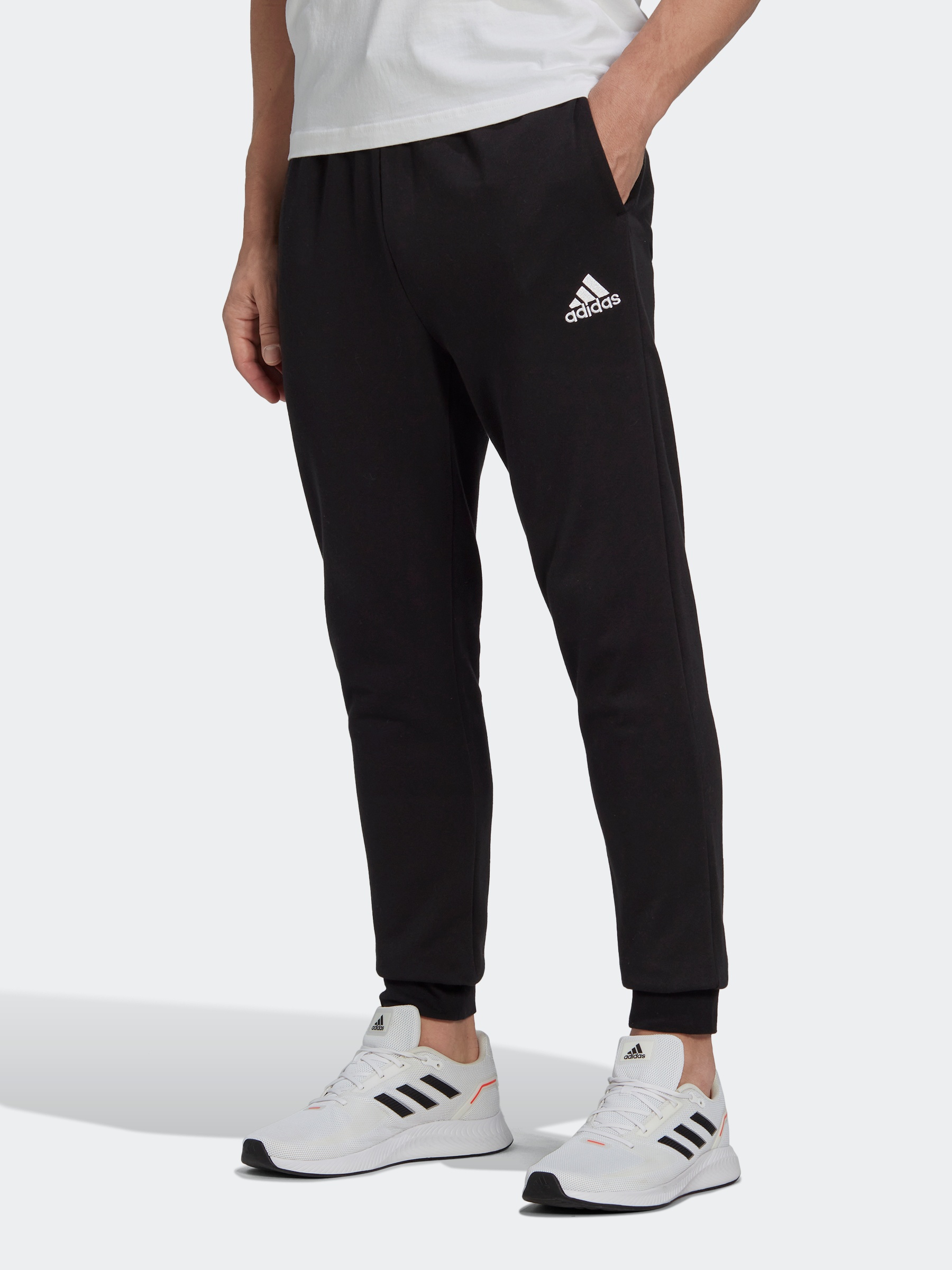 Акція на Спортивні штани утеплені чоловічі Adidas M Feelcozy Pant HL2236 S Black/White від Rozetka