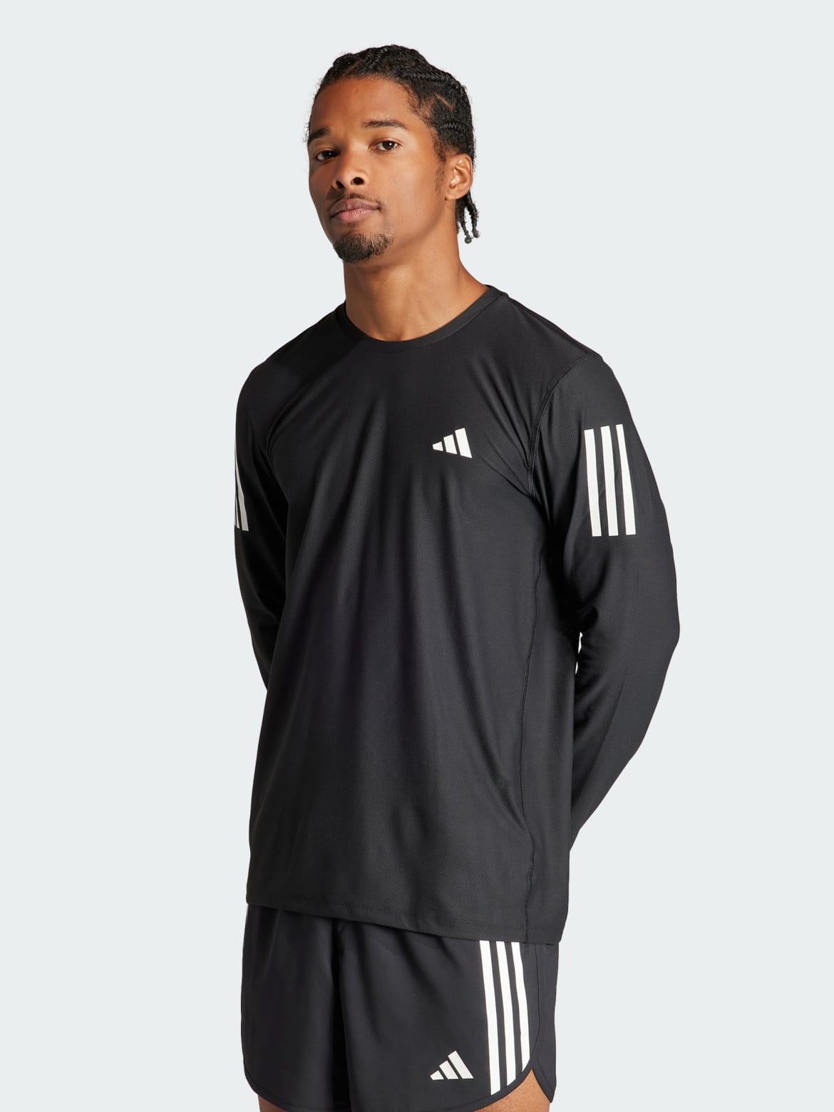 Акція на Лонгслів чоловічий Adidas Otr B Ls IN1486 L Чорний від Rozetka