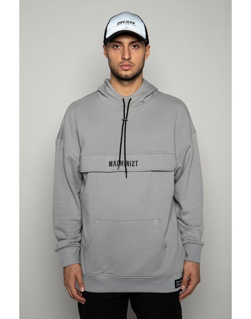 

Толстовка Machinist с капюшоном и принтом XL серая (M3214 grey)