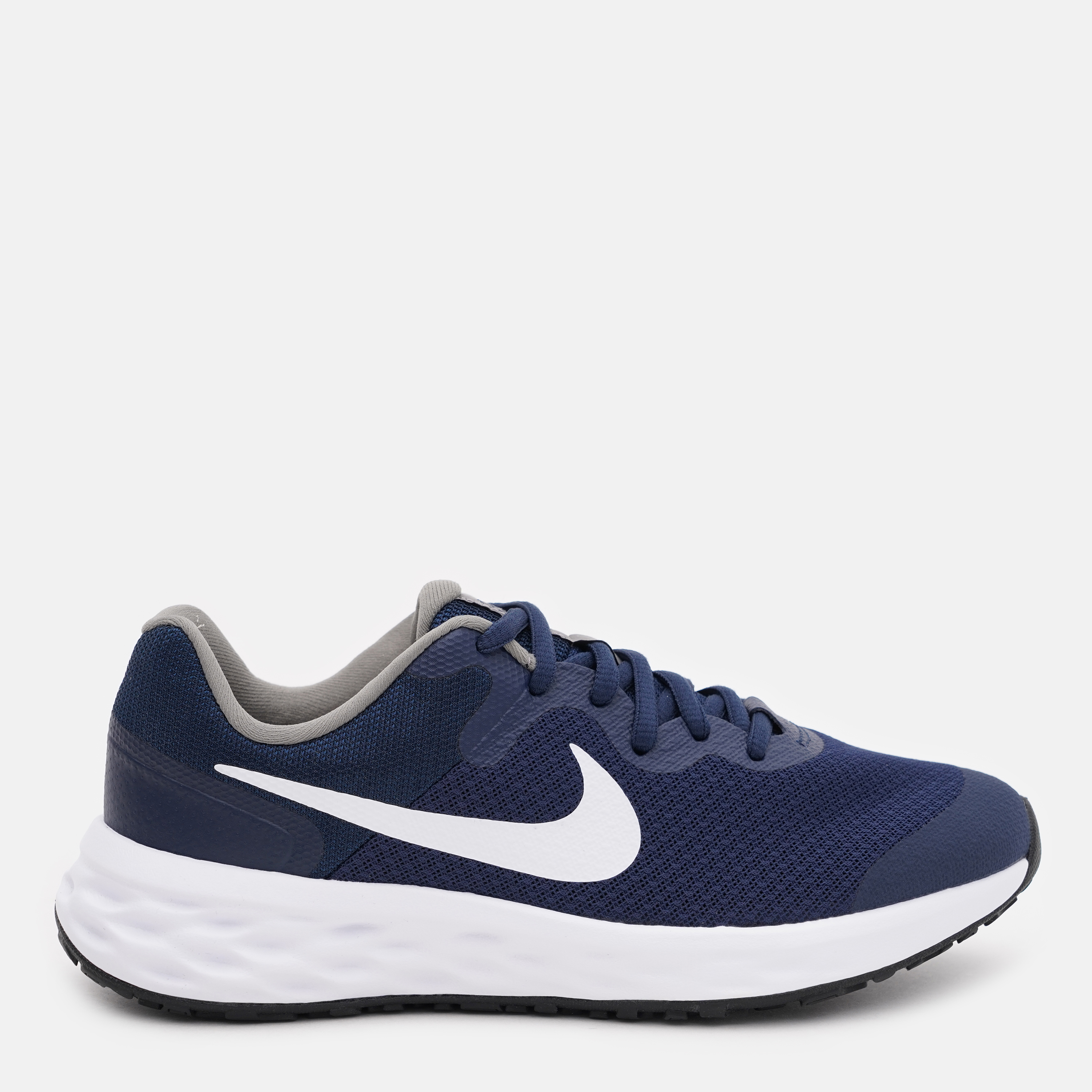 Акція на Підліткові кросівки для хлопчика Nike Revolution 6 Nn Gs DD1096-400 36.5 (4.5YUS) Сині від Rozetka